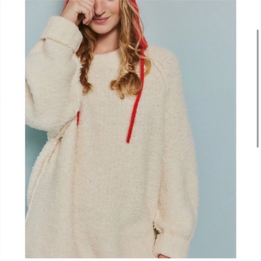 Free People Teddy Sweater Tunic. NWOT sugar swirl - Picture 4 of 6
